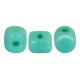 Cuentas de vidrio Minos® par Puca® - Opaque green turquoise 63130